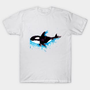 Watercolor Killer Whale T-Shirt